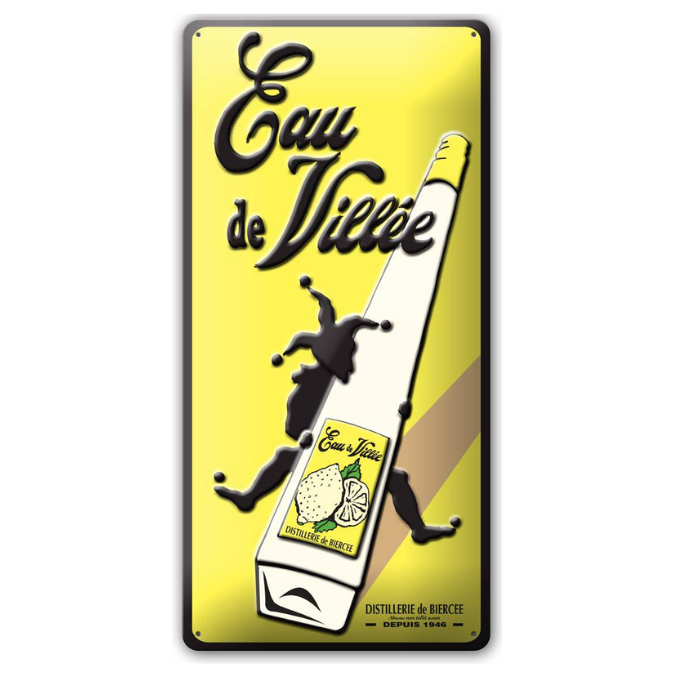 Eau de Ville enamel sign